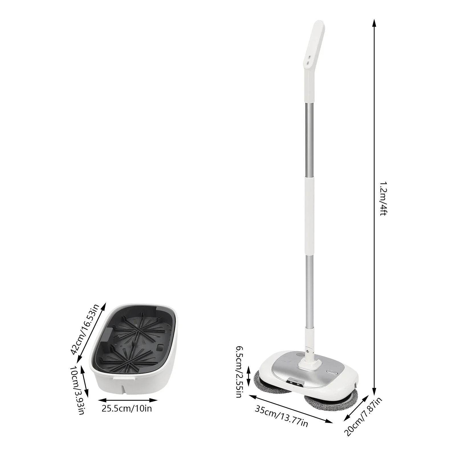 Cordless Electric Mop Spin Mops for Floor Cleaning Dual Spinning Scrubber
